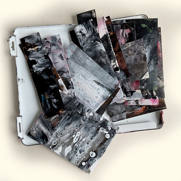 Junk Journal Pack 22+ Hand painted Pieces, Grunge Joy Collection 2- Limited Ed. - Picture 3 of 14